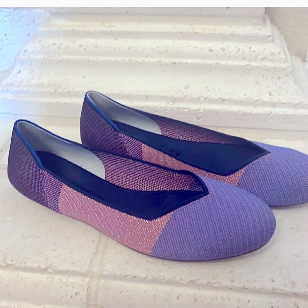 Rothy's Metallic Lilac Flats